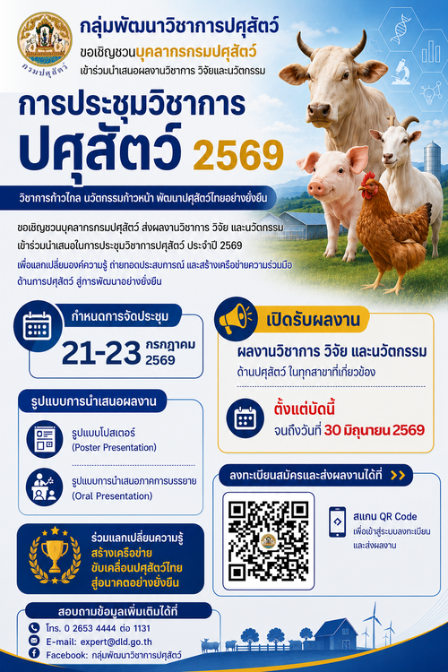 โปสเตอร์ ประชาสัมพันธ์ส่งผลงานนำเสนอ ประชุมวิชาการ69 ล่าสุด 1